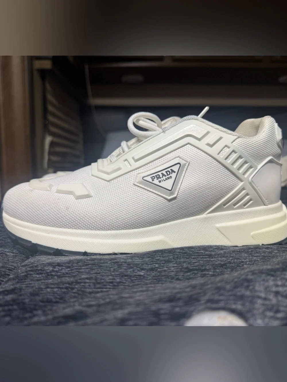 Prada White Technical Sneakers - Sz 41 (US 8) - NWT